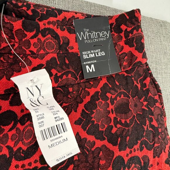 NEW! New York & Company Pull On pants Medium The Whitney High-Waist Slim Leg - Picture 3 of 14
